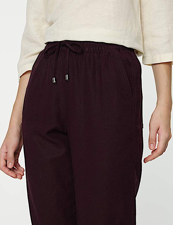Linen Rich Straight Leg Trousers