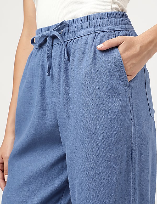 Linen Rich Straight Leg Trousers