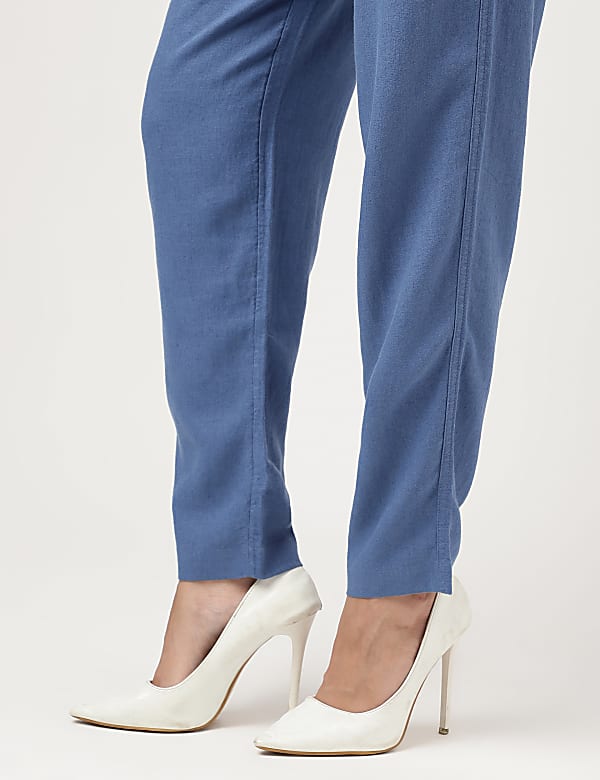 Linen Rich Straight Leg Trousers