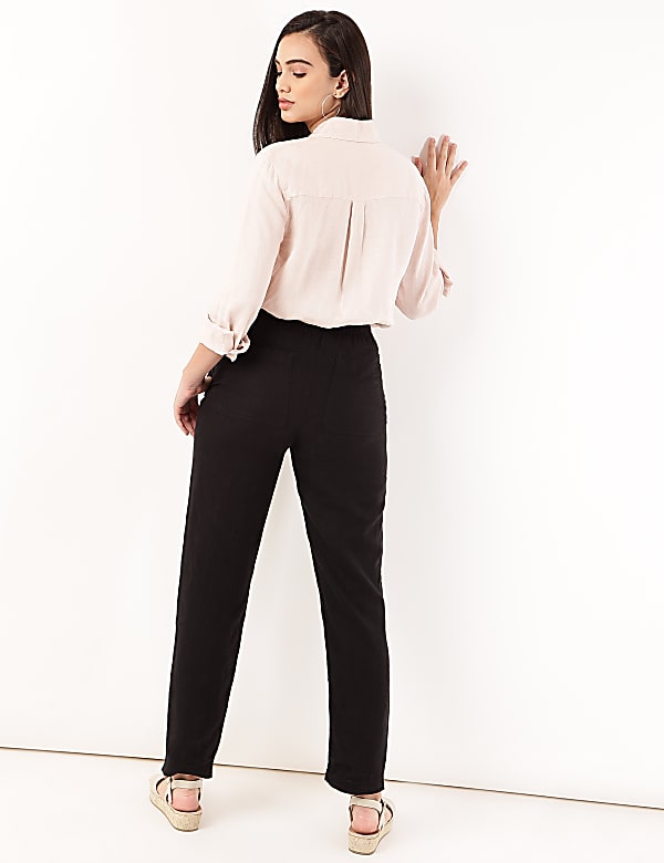 Linen Rich Straight Leg Trousers