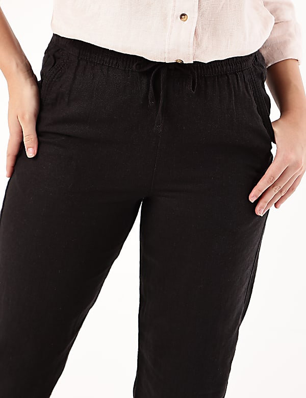 Linen Rich Straight Leg Trousers