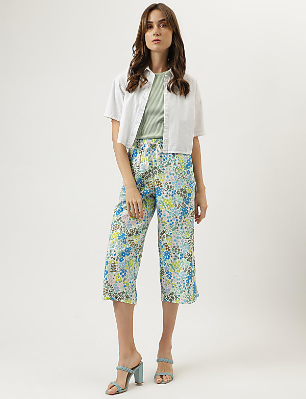 Floral Drawstring Trousers