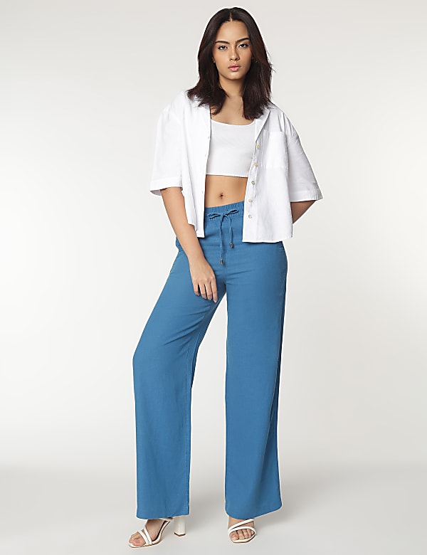 Linen Rich Relaxed Fit Pants