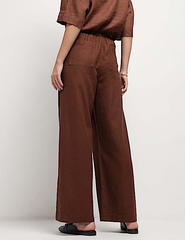 Linen Rich High Rise Trousers