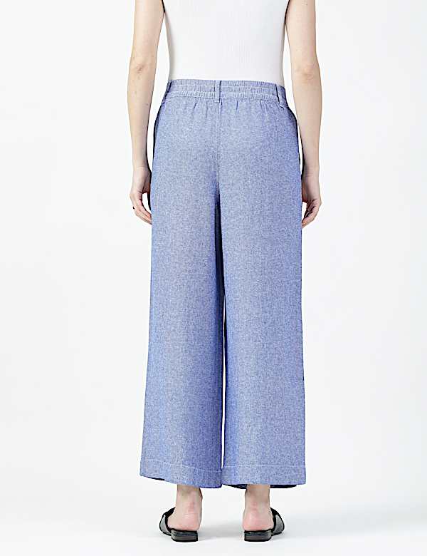 Linen Rich Stripe Relaxed Fit Trousers