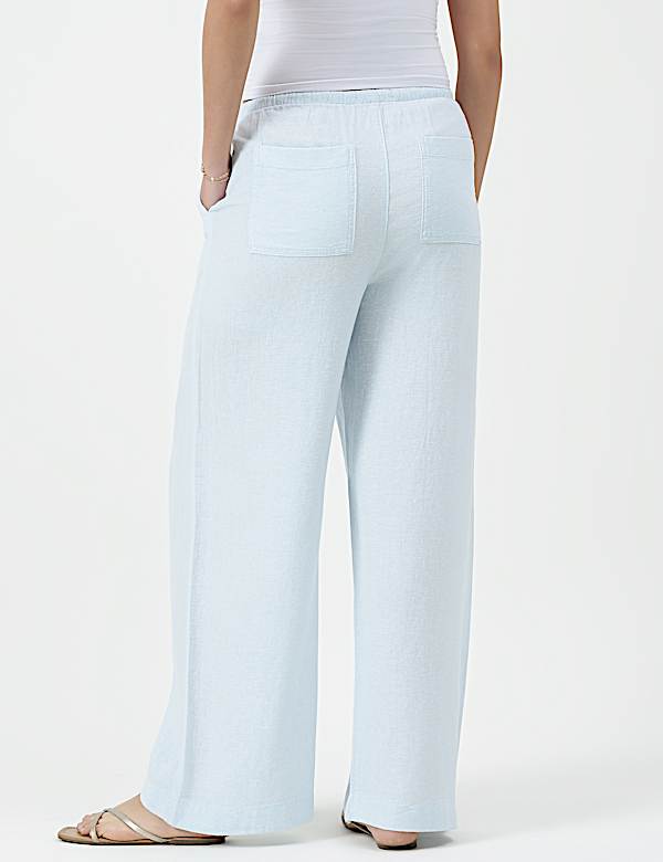 Linen Rich Plain Relaxed Fit Pants