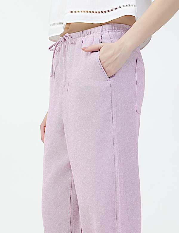Linen Rich Tapered Trousers