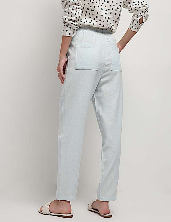Linen Rich Tapered Trousers