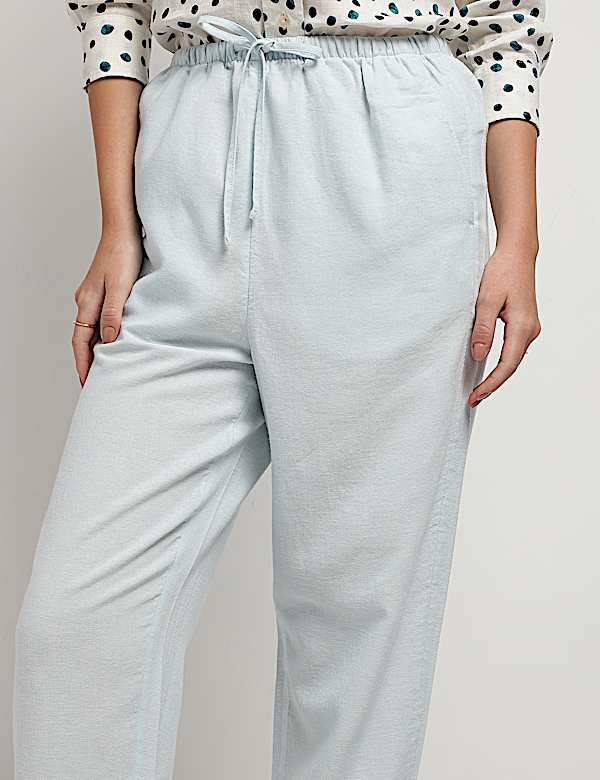 Linen Rich Tapered Trousers
