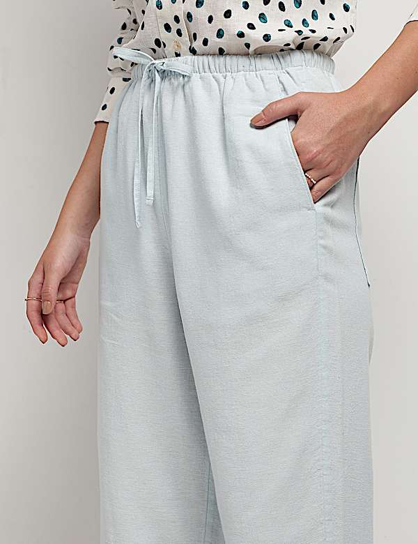 Linen Rich Tapered Trousers