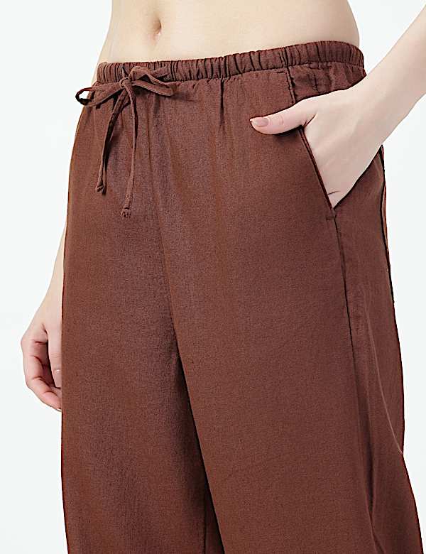 Linen Viscose Tapered Trousers