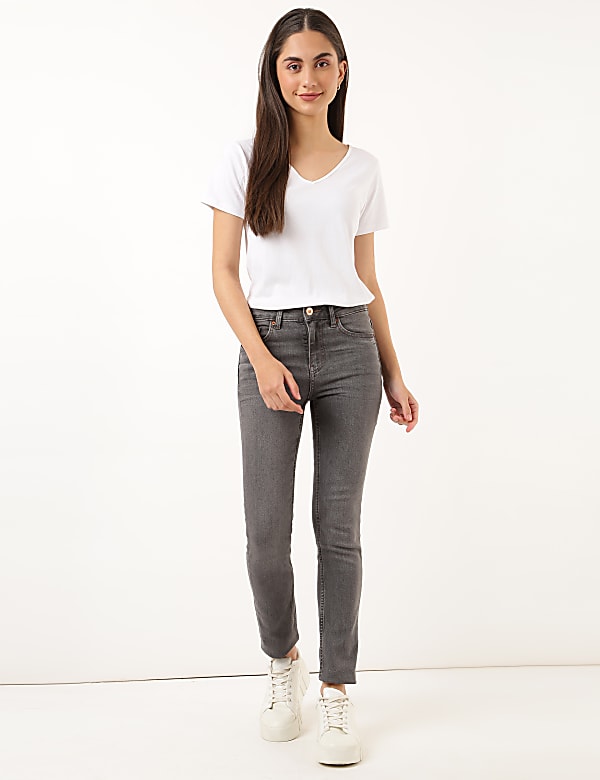 Slim Fit Cotton Blend Jeans