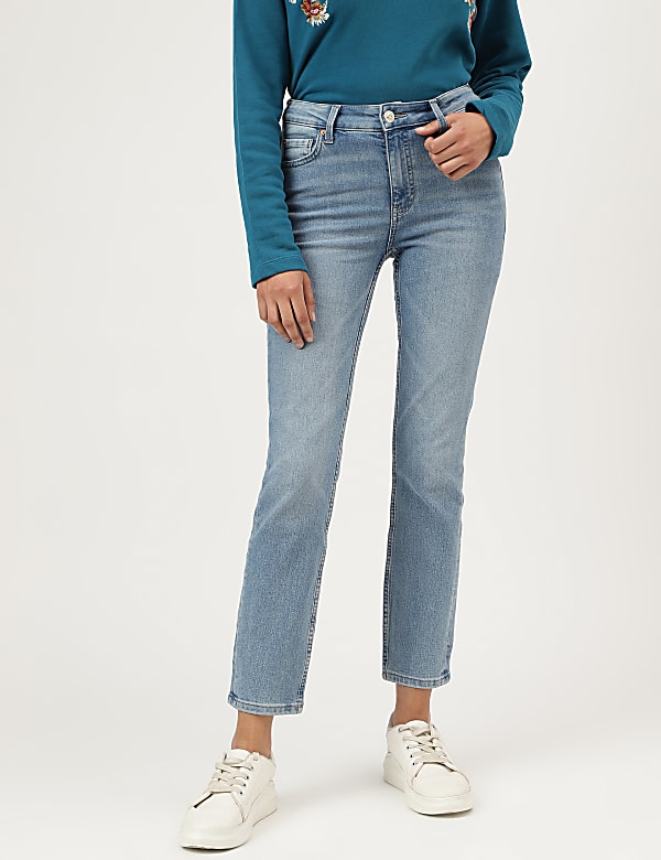 Slim Fit Cotton Blend Jeans