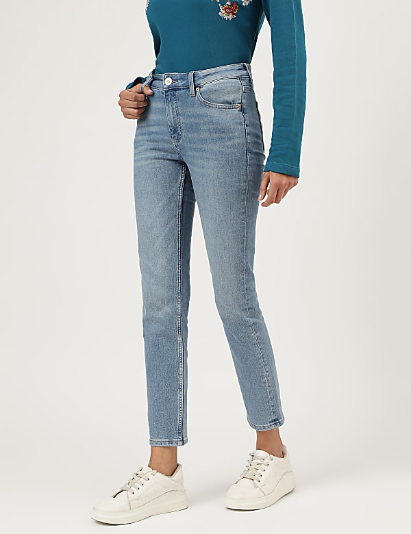 Slim Fit Cotton Blend Jeans