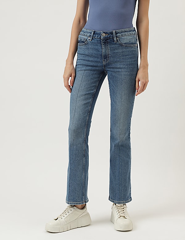 Bootcut Cotton Blend Jeans
