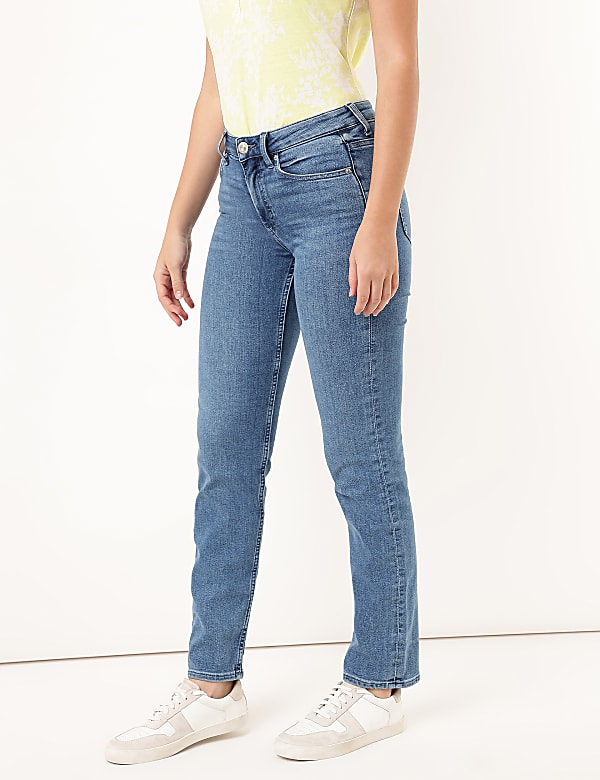 Cotton Mix Plain Straight Fit Jeans