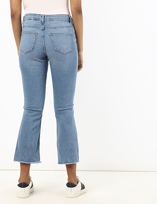 Cropped Flare Denim w/Stretch