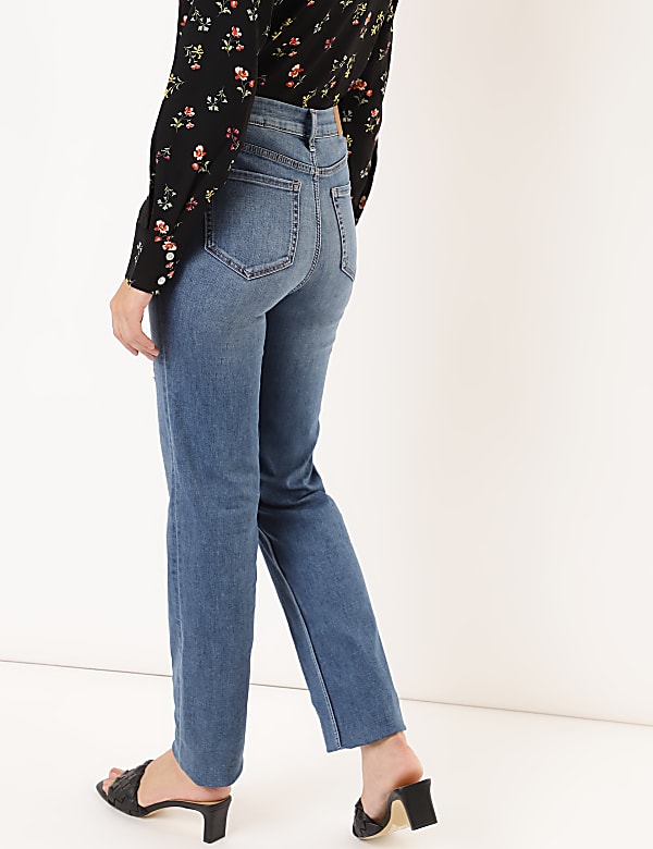 Cotton Mix Plain Straight Fit Jeans