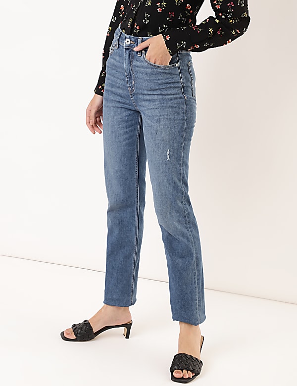 Cotton Mix Plain Straight Fit Jeans