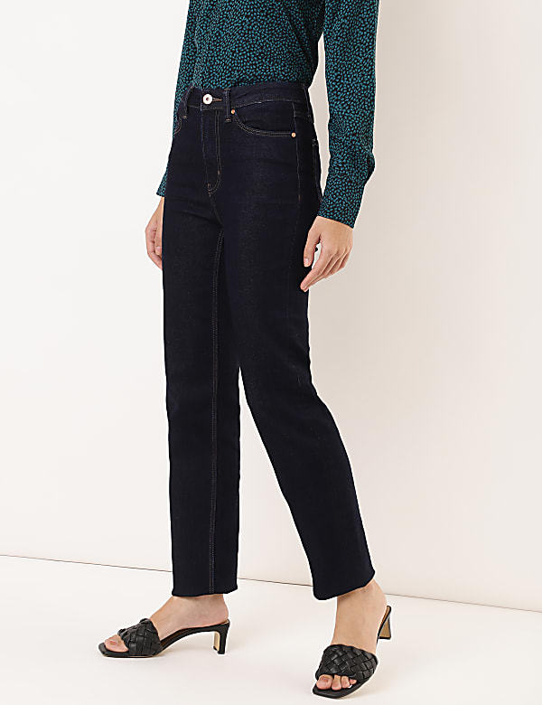 Cotton Mix Plain Straight Fit Jeans