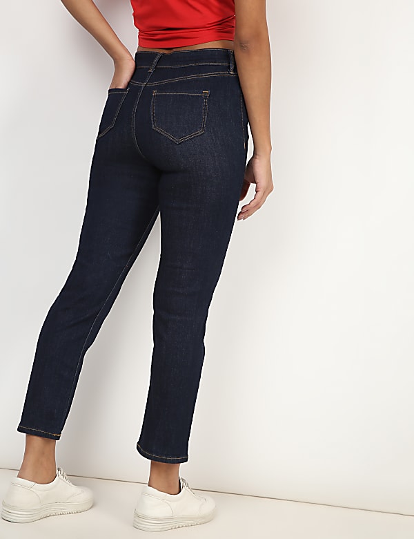 Cotton Mix Plain Regular Fit Jeans