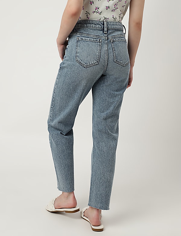 Solid Boyfriend Fit Jeans