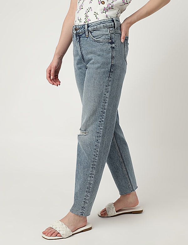 Solid Boyfriend Fit Jeans
