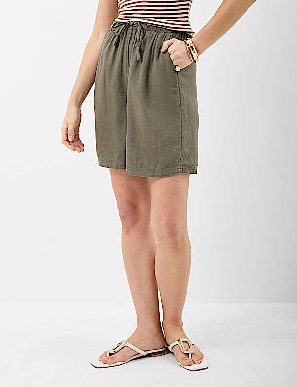 Linen Rich Drawstring Shorts