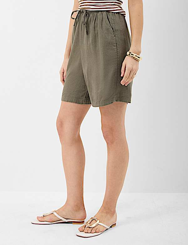 Linen Rich Drawstring Shorts