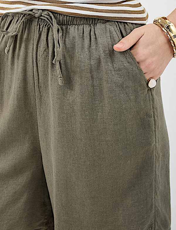 Linen Rich Drawstring Shorts