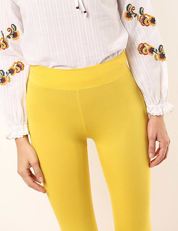 Viscose Mix Plain Regular Fit Leggings