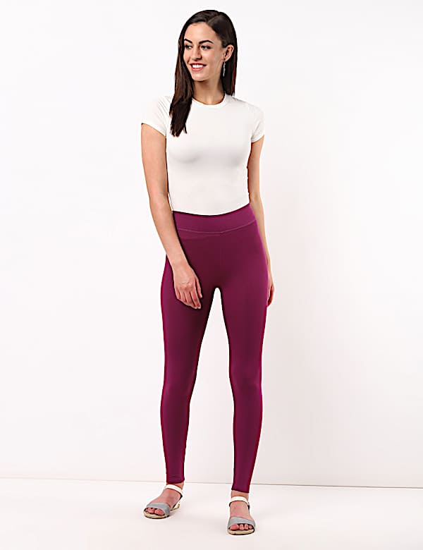 Viscose Mix Plain Skinny Fit Leggings
