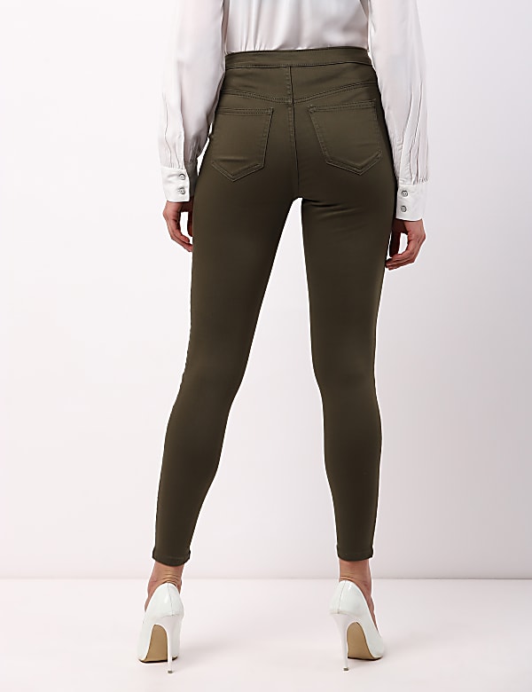 Cotton Mix Plain Skinny Fit Trouser