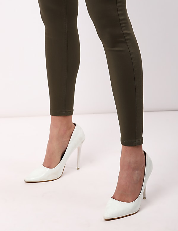 Cotton Mix Plain Skinny Fit Trouser