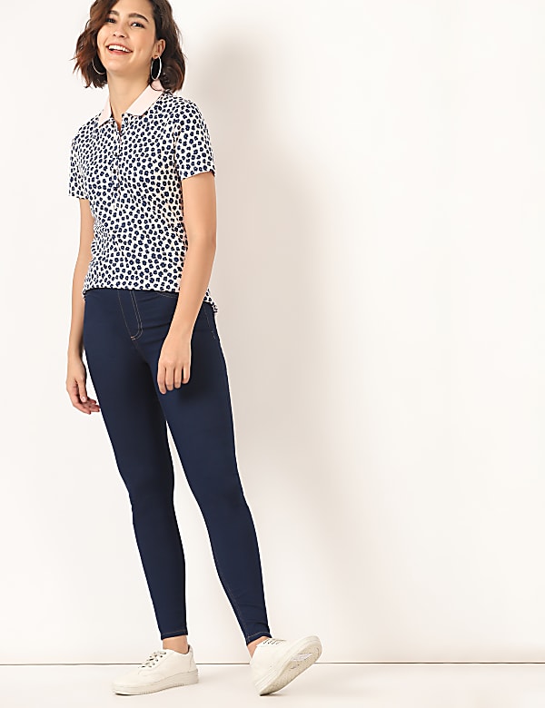 Solid Regular Fit Jeggings