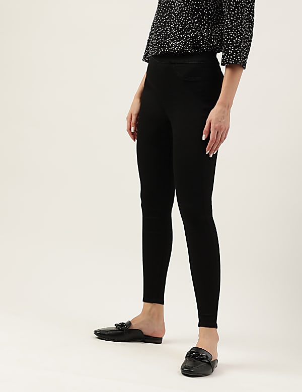 Solid Regular Fit Jeggings