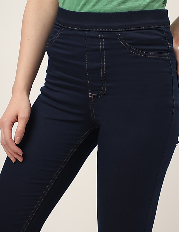 Cotton Mix Plain Regular Fit Jeggings