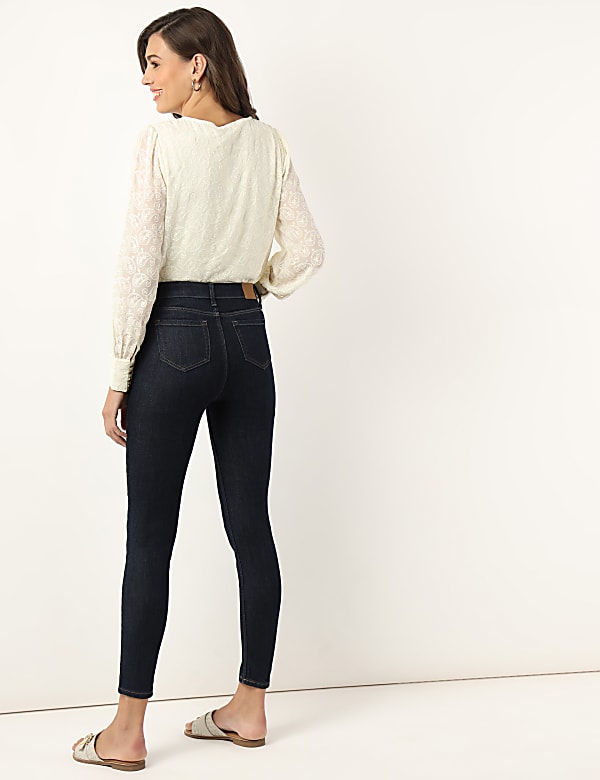 Cotton Mix Plain Skinny Fit Jeans