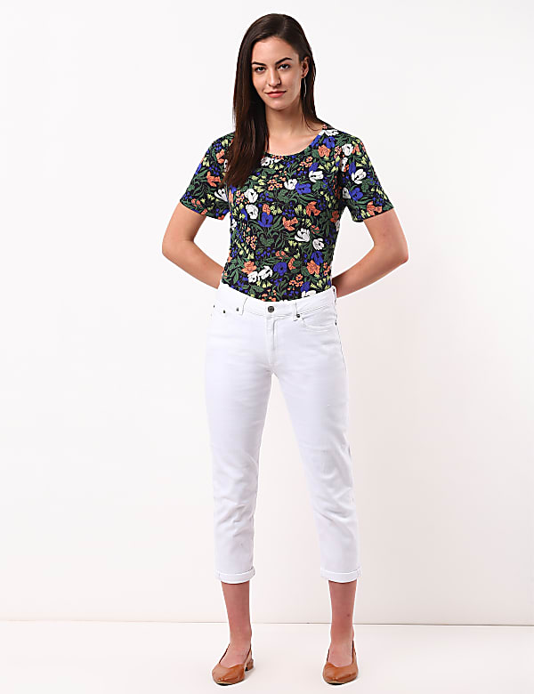 Relaxed Slim Crop Denim