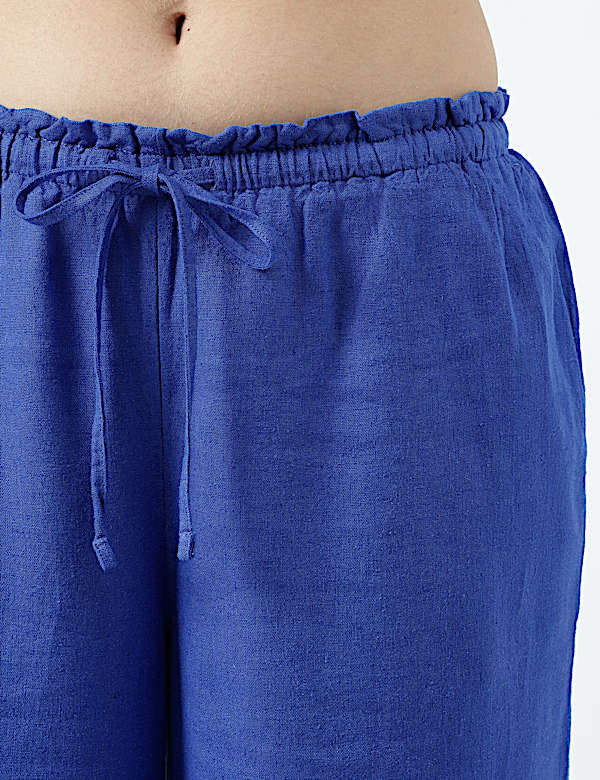 Linen Rich Striped Regular Fit Pants