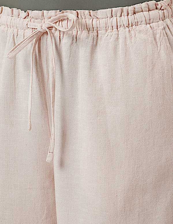 Linen Rich Striped Regular Fit Pants