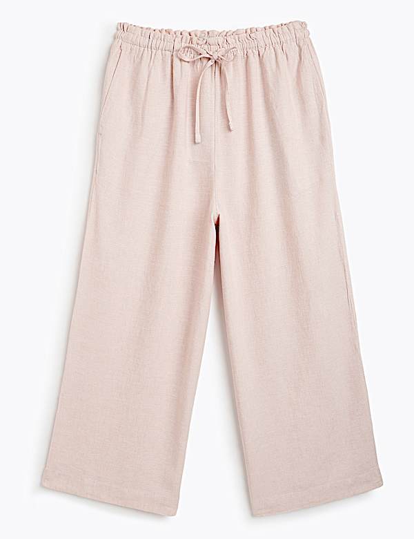 Linen Rich Striped Regular Fit Pants