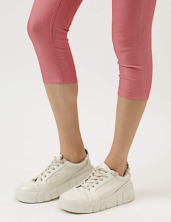 Cotton Mix Plain Slim Fit Jeggings