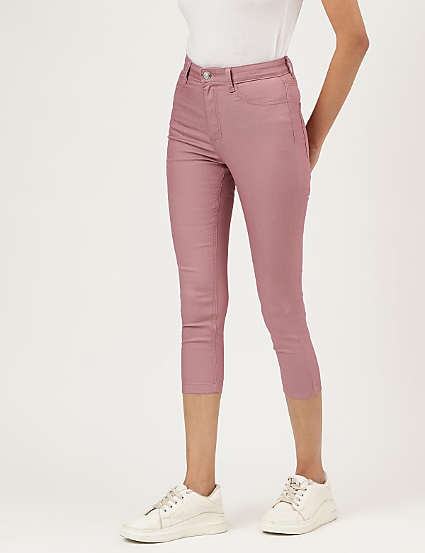 Cotton Mix Plain Slim Fit Jeggings
