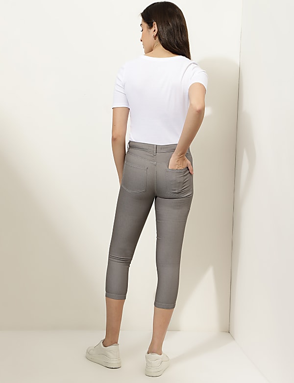 Cotton Mix Plain Slim Fit Jeggings