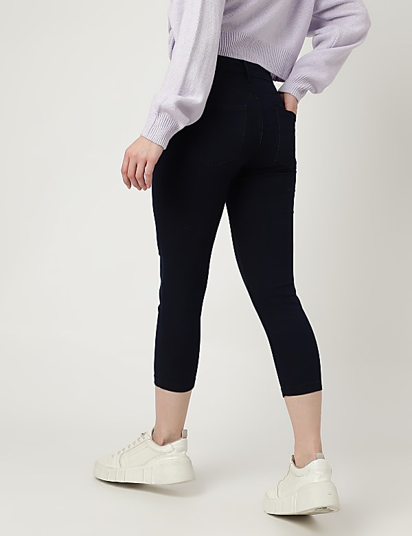 Cotton Mix Plain Slim Fit Jeggings