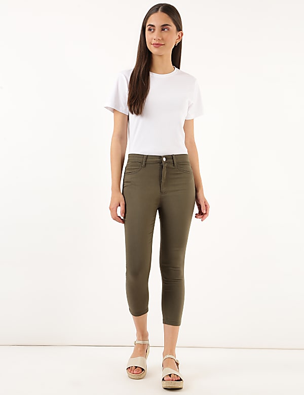 Cotton Mix Plain Slim Fit Jeggings