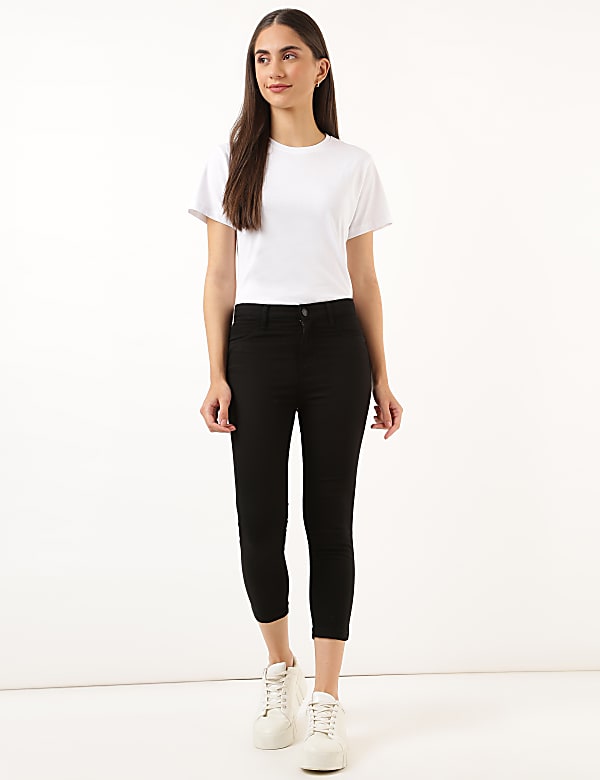 Cotton Mix Plain Slim Fit Jeggings