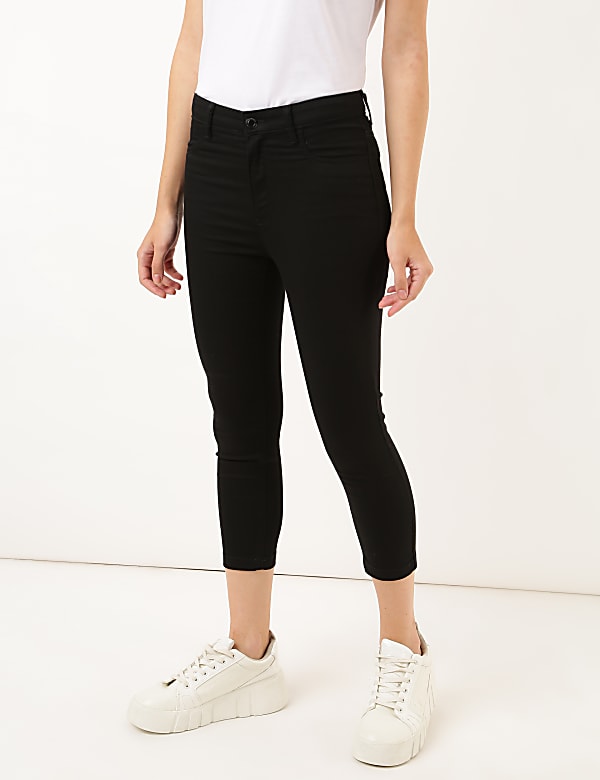 Cotton Mix Plain Slim Fit Jeggings