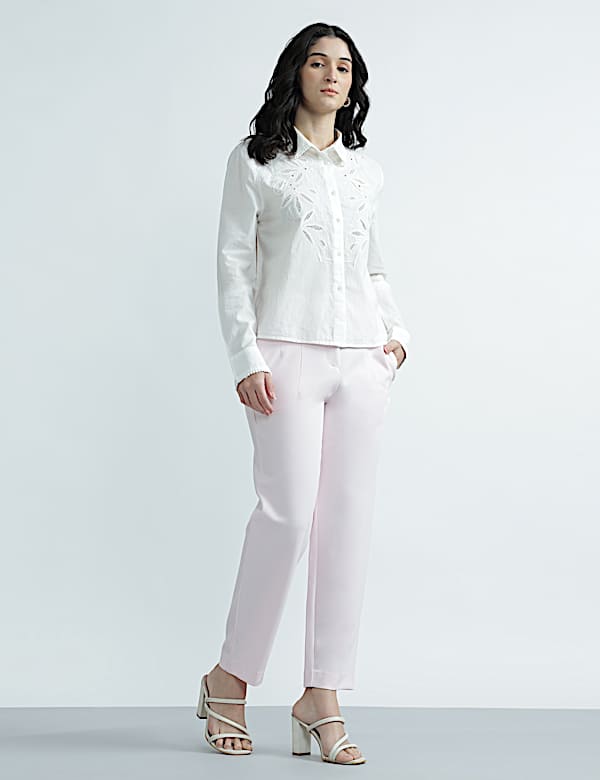 Plain Regular Fit Trousers